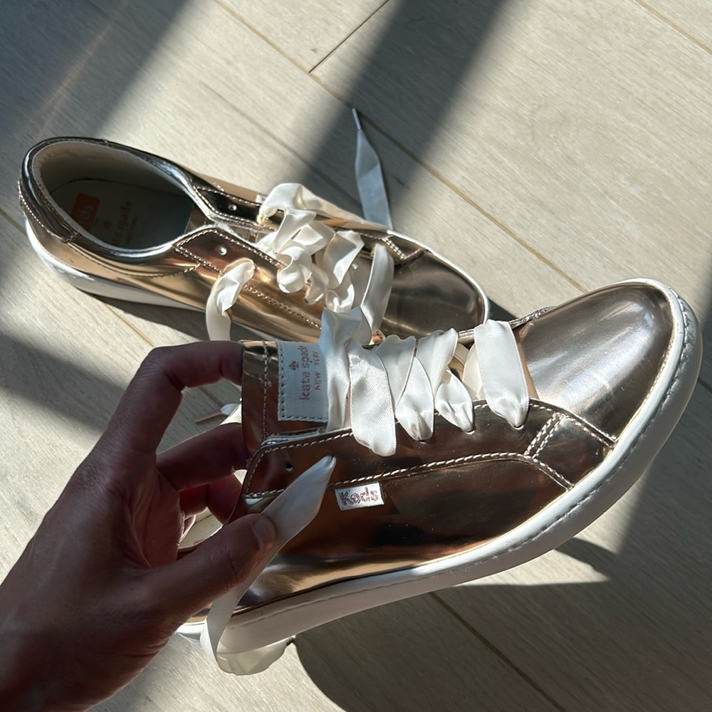 Kate Spade x Keds Size 8 rose gold sneakers